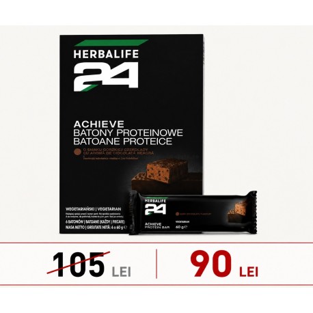 Batoane proteice H24 Achieve fursecuri cu ciocolată