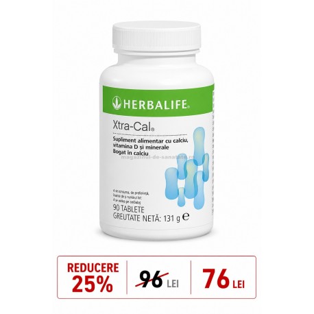 XTRA-CAL - SUPLIMENT DE CALCIU, VITAMINA D ȘI MINERALE 131 G